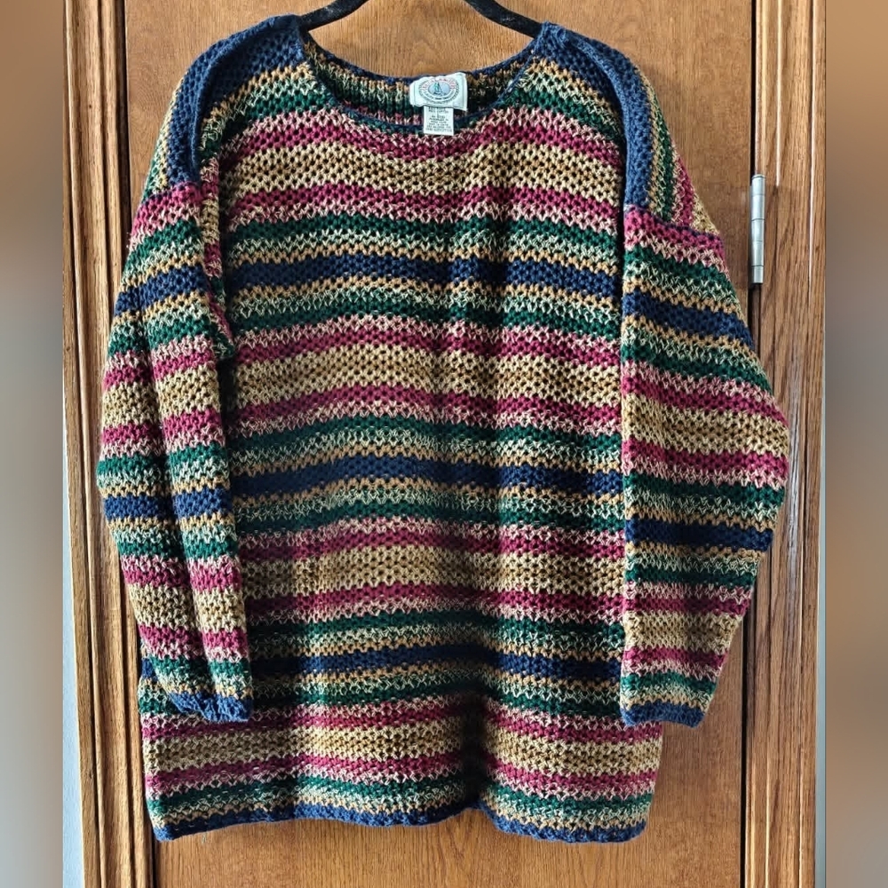 Vintage Multicolor Knit Crewneck Sweater